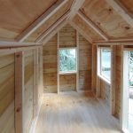 Inside of a Customisable wooden playhouse for kids in garden - Artisan Deco - Made in the UK